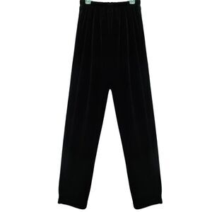 Vintage Diane Von Furstenberg DVF Black Velour Wide Leg Pants